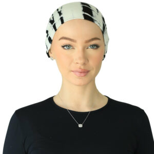 Bamboo tie dye black slouchy beanie