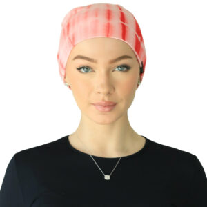 Bamboo tie dye red slouchy beanie