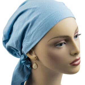 Headscarf cotton light blue