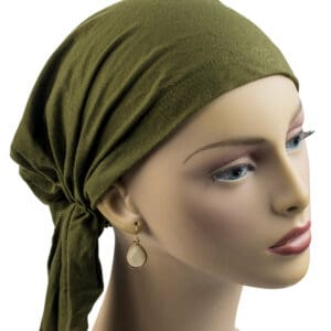 Headscarf cotton olive