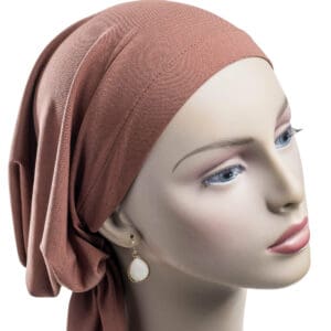 Headscarf lycra light brown